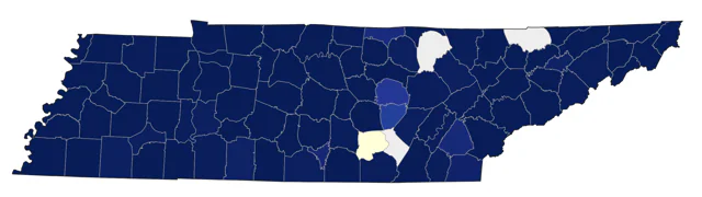 Eastern Warbling Vireo county map