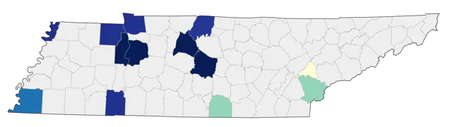 Glaucous Gull county map