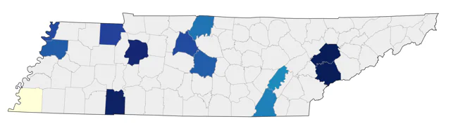 Great Black-backed Gull county map