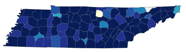 Great Horned Owl county map