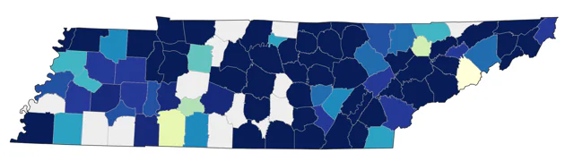 Greater Scaup county map