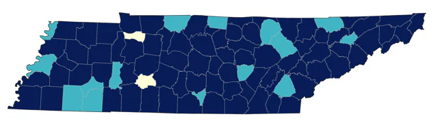Green Heron county map