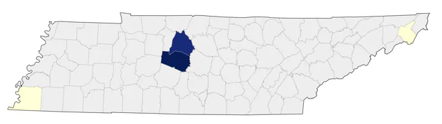 Green-tailed Towhee county map