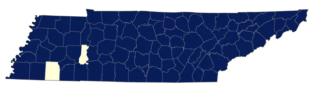 Hairy Woodpecker county map