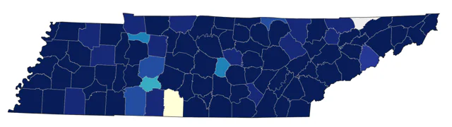 Hooded Merganser county map