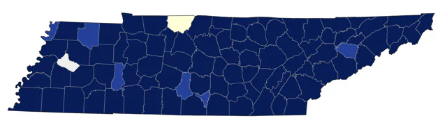 Hooded Warbler county map