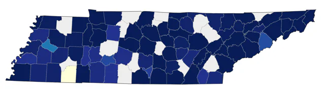 Horned Grebe county map