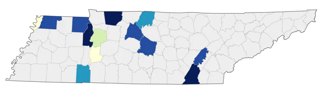 Iceland Gull county map