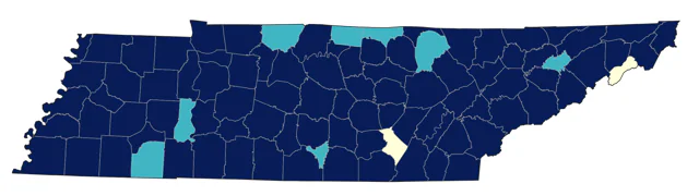 Kentucky Warbler county map