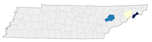 Kirtland's Warbler county map