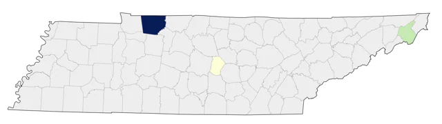 Lark Bunting county map