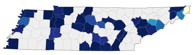 Lesser Black-backed Gull county map