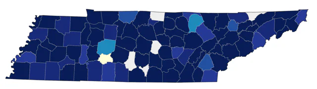 Lesser Scaup county map