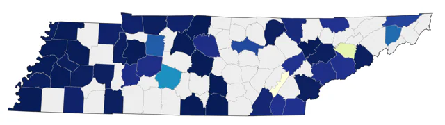 Long-billed Dowitcher county map