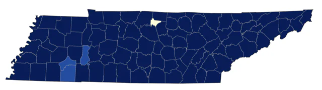Louisiana Waterthrush county map