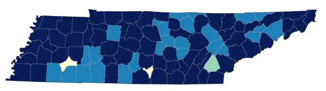 Magnolia Warbler county map