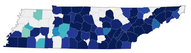 Muscovy Duck county map