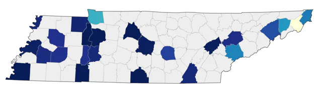 Nelson's Sparrow county map