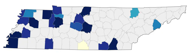 Neotropic Cormorant county map