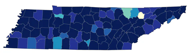 Northern Harrier county map