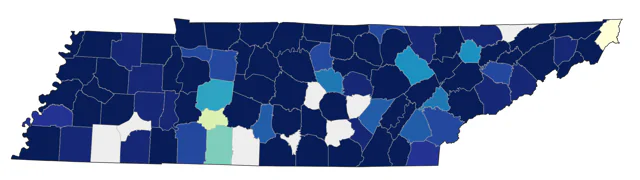 Northern Pintail county map
