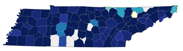 Northern Shoveler county map