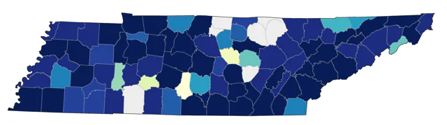 Orange-crowned Warbler county map