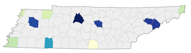 Parasitic Jaeger county map