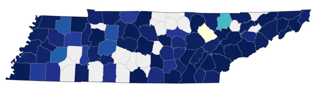 Peregrine Falcon county map