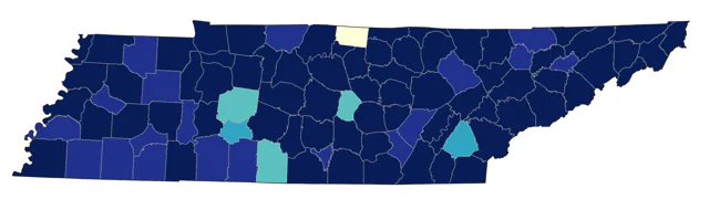 Pied-billed Grebe county map