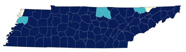 Pine Warbler county map