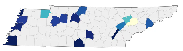 Piping Plover county map