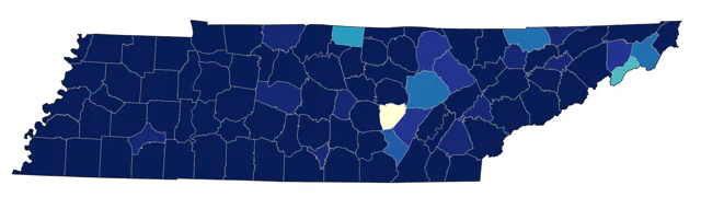 Prothonotary Warbler county map