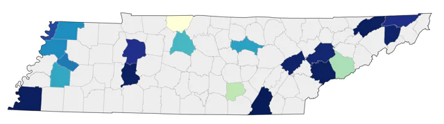 Purple Gallinule county map