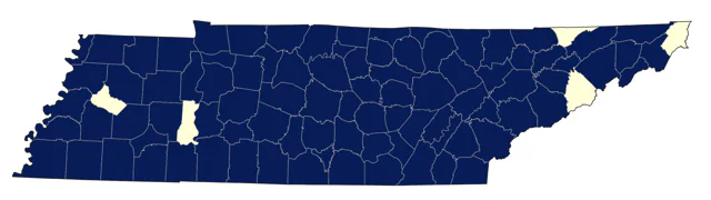 Red-headed Woodpecker county map