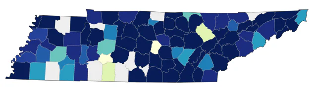 Redhead county map