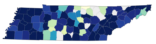 Ross's Goose county map