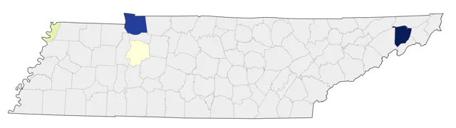 Ruddy Shelduck county map