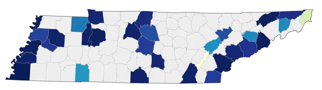 Ruddy Turnstone county map
