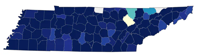 Rusty Blackbird county map