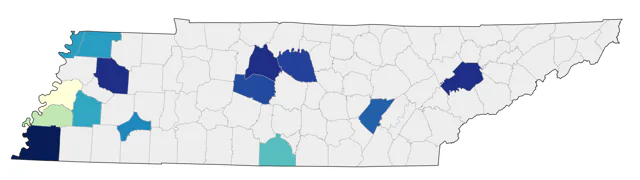 Say's Phoebe county map