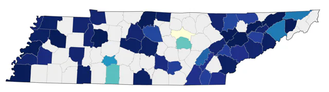 Short-billed Dowitcher county map