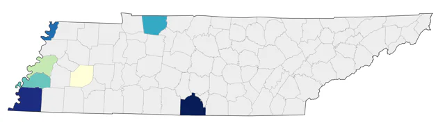 Smith's Longspur county map