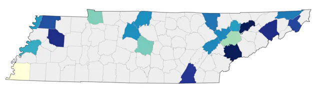 Snow Bunting county map