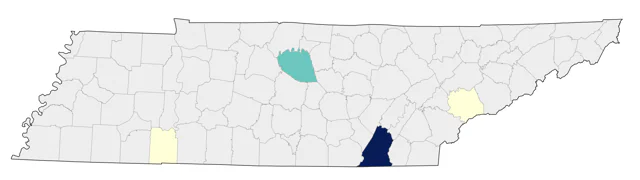 Townsend's Warbler county map