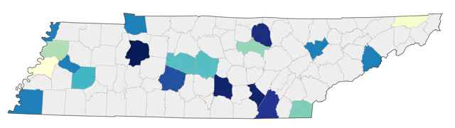 Trumpeter Swan county map