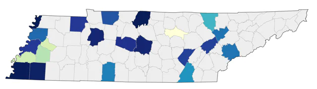 Western Kingbird county map