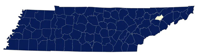 White-eyed Vireo county map