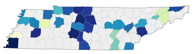 White-winged Dove county map