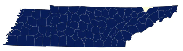 Wild Turkey county map